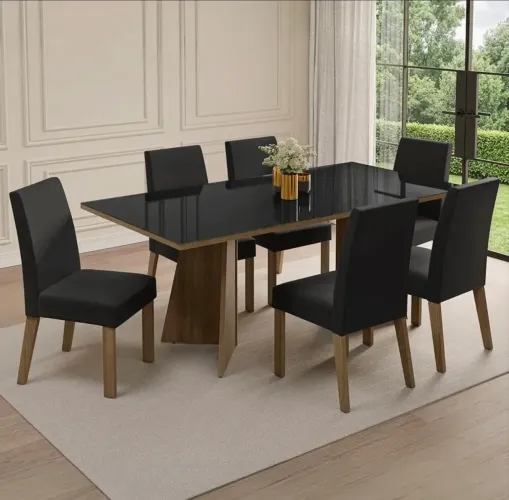 MESA COM 6 CADEIRAS 