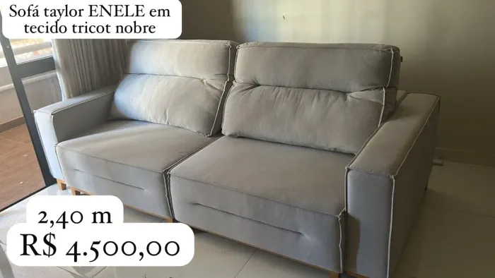 Sofá Taylor ENELE com tecido tricot nobre