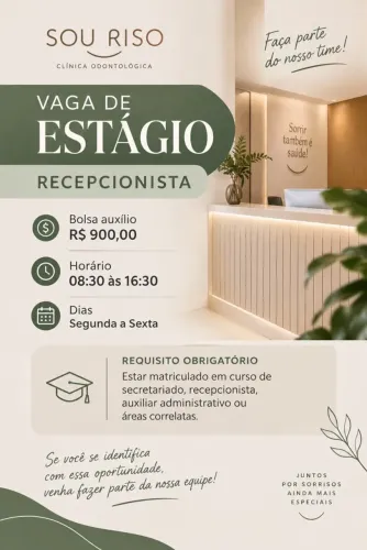 Estágio recepção de clínica
