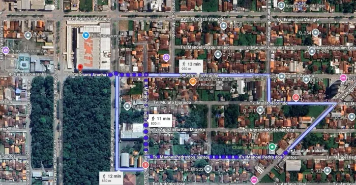 Alugo Apartamento de 2 quartos com garagem coberta em vila dos Cabanos