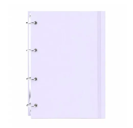 Fichário A4 caderno argolado Colors lilás capa dura