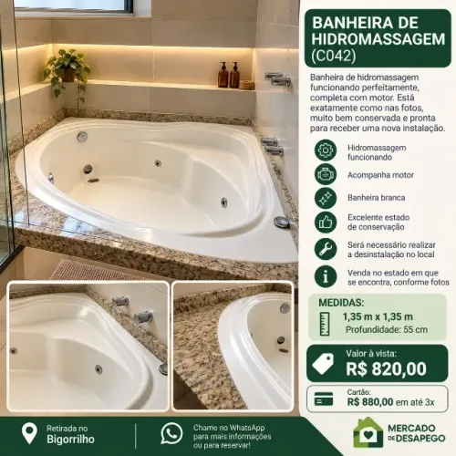 BANHEIRA DE HIDROMASSAGEM (C042)