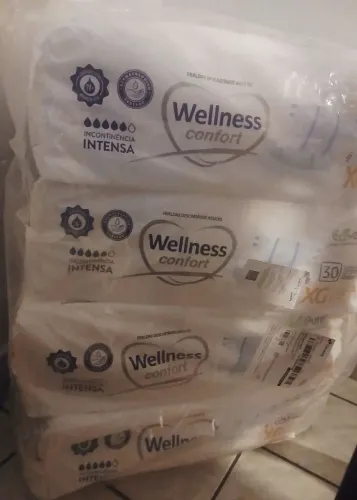FRALDAS ADULTO WELLNESS CONFORT XG - 30 uni