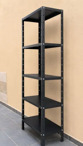 Estante de Aço 5 Prateleiras Preta - 178x60x27 cm | Excelente Estado