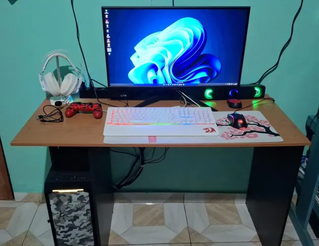 Pc gamer completo com mesa escrivaninha