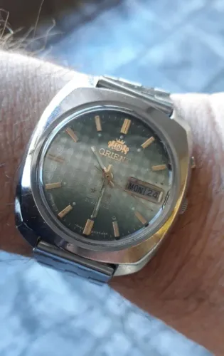 Raro Relógio antigo original ORIENT AUTOMÁTICO JAPAN 3 estrelas década de 1970