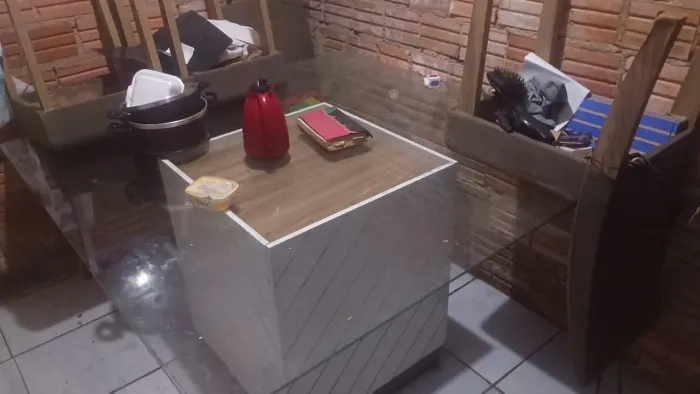 Mesa de vidro chique