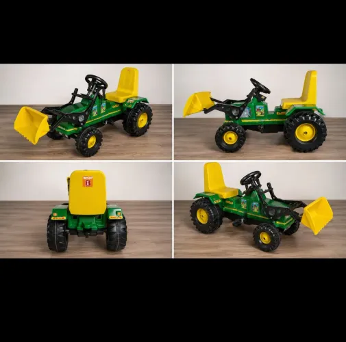 Trator Infantil a Pedal BIEMME Farmer com Pá Carregadeira - Excelente Estado