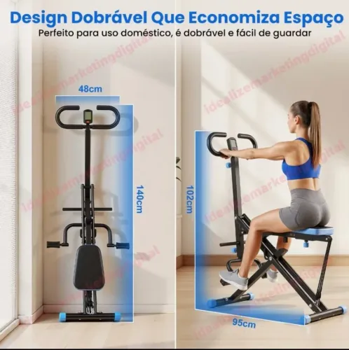 Aparelho 2x1 Remo e Agachamento 