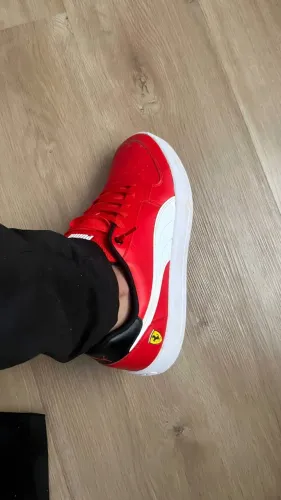 Tenis Puma Caven Ferrari Vermelho e Branco