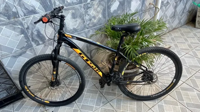 Bicicleta GTSM1 Ride aro 26 - preta e laranja