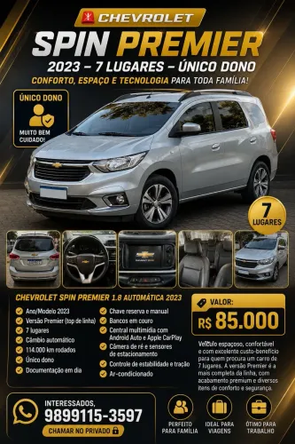 Chevrolet Spin Premier 1.8 8V Econo.flex 5P Aut. 2023