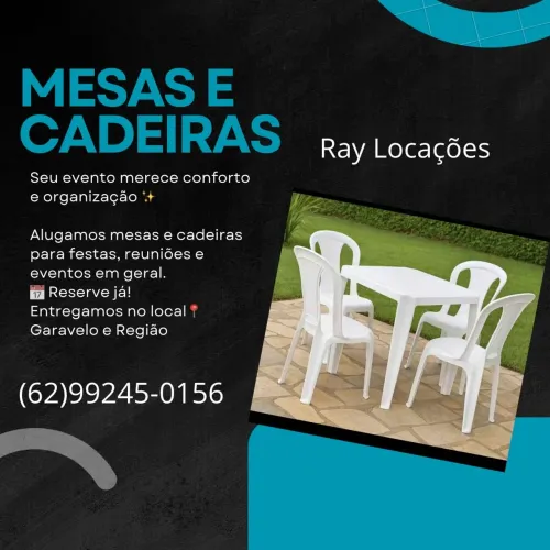 Aluguel de mesas e cadeiras