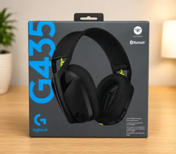 Headset Gamer Logitech G435 Wireless Branco Bluetooth LIGHTSPEED