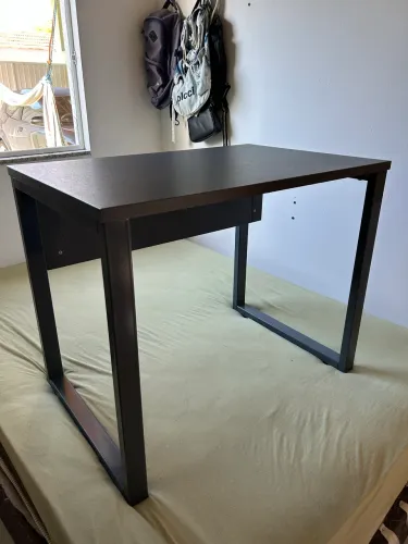Mesa para escritório 90x60cm cinza /escrivaninha