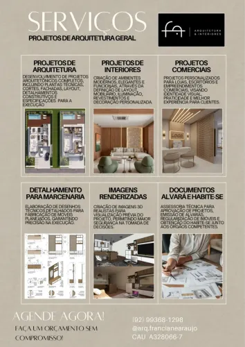 PROJETOS DE ARQUITETURA E INTERIORES