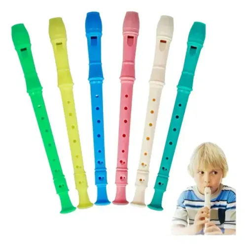 Flauta Doce Brinquedo Musica Plástica Germânica