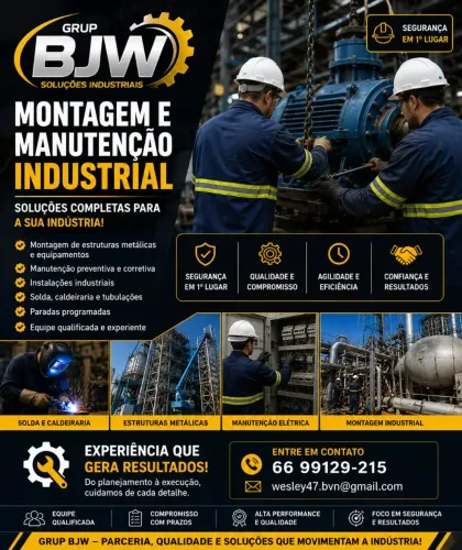 Montagem e Manutenção Industrial | Solda, Caldeiraria e Estruturas Metálicas