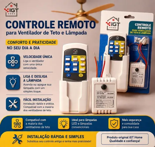 Controle universal ventilador de teto
