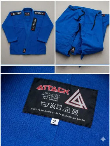 KIMONO AZUL ATTACK A2 PADRÃO ELEVADO