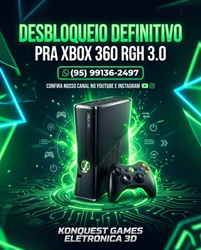 RGH-3.0 DESBLOQUEIO DEFINITIVO PRA XBOX 360 + JOGOS E EMULADORES