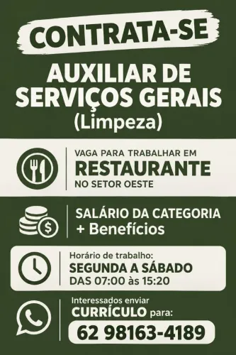 Auxiliar de serviços gerais