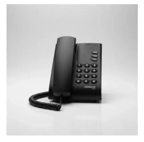 Telefone Pleno Intelbras Com Fio Preto