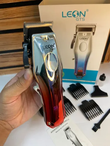 Máquina de Cortar Cabelo sem Fio Prata Azul Leon-1602 an6