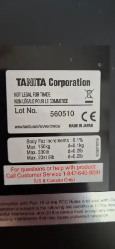 Balança de bioimpedância Tanita