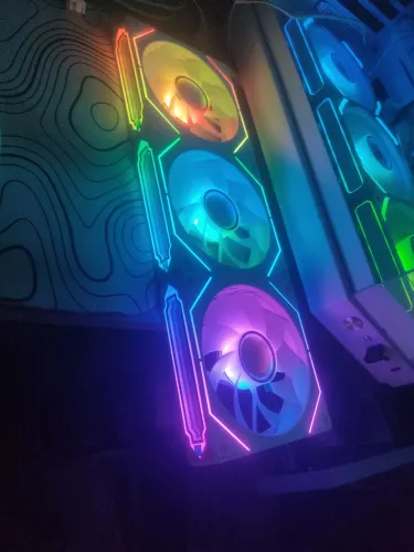 conjunto de 9 cooler ARGB uniFAN magnética sem fio