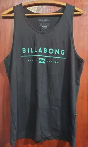 camiseta regata preta original billabong