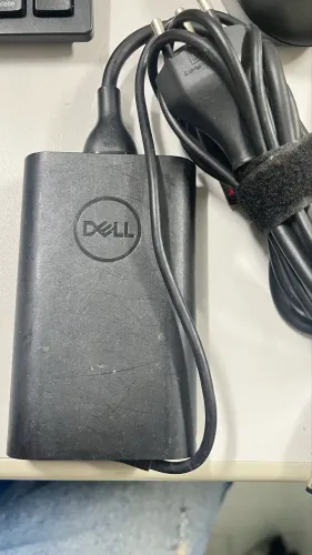 Fonte 65w Dell original modelo flat