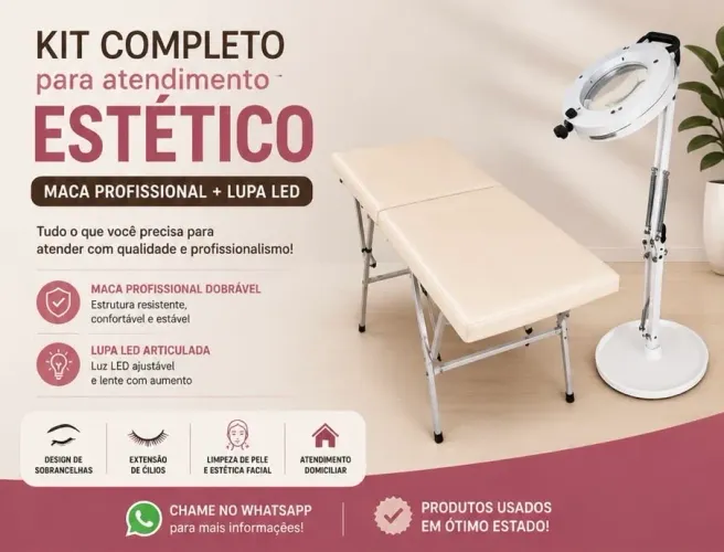 Maca de estética + Lupa Led Estética