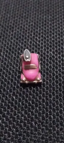 Berloque Vivara Prata Fusca rosa
