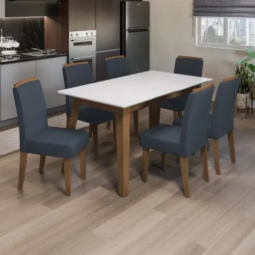 MESA NOVA YORK -6 CADEIRAS -OTIMA QUALIDADE = FRETE FIXO R429,00