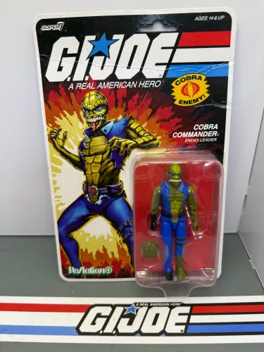 Gi Joe Super7 ReAction+ Cobra Commander Enemy Leader - 2025 - Comandos em ação 
