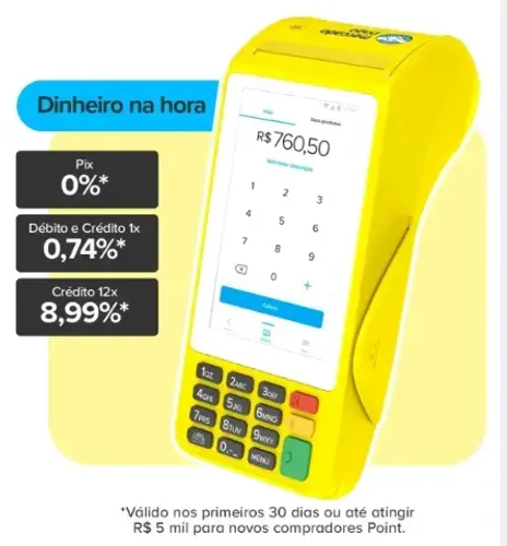 Maquininha De Cartão Mercado Pago Point Pro 3 4g Wifi E Nfc Tim