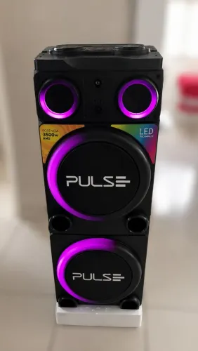 Torre de Som Pulse 3500W RMS | Potência, Graves Fortes e LED | Excelente Estado