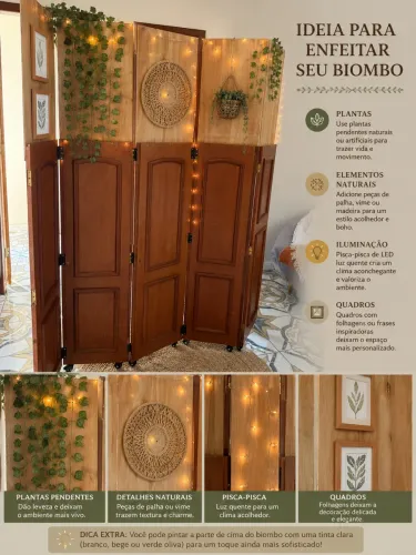 Biombo DRY- Madeira maciça
