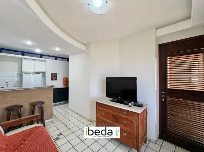 ibeda - Flat a venda em Ponta Negra. Sala, cozinha, quarto, banheiro, vista mar.