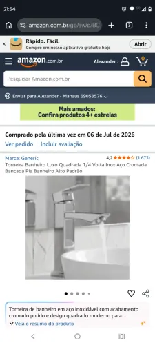 Torneira de inox vendo