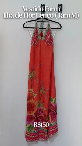 Vestido Farm Ilha de Flor Lenço