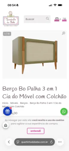 Berço Bo palha 3 em 1