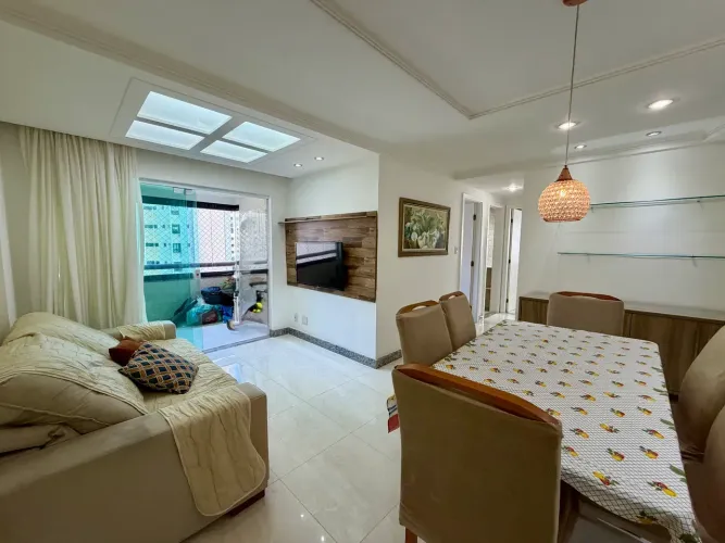 Apartamento nascente, 3/4, suíte, mobiliado, 1 vaga, Pituba.