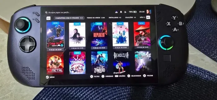 Lenovo Go S | 1TB SSD + 32GB RAM + SteamOS | Seminovo, impecável e completo!
