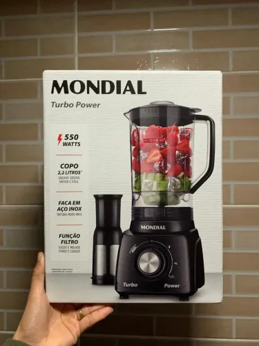 Liquidificador Mondial Turbo Power 550W + Filtro Copo 2,2L 