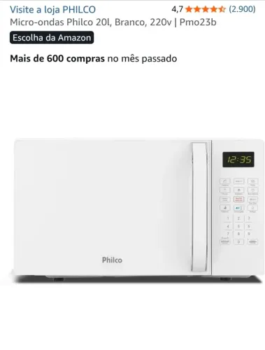 Microondas Philco 220v NOVO