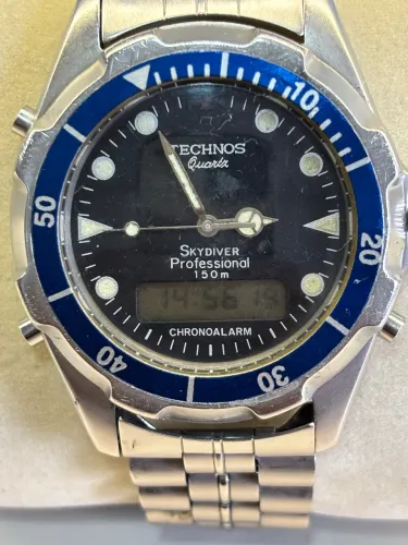 Relógio Technos Skydiver Bezel Azul
