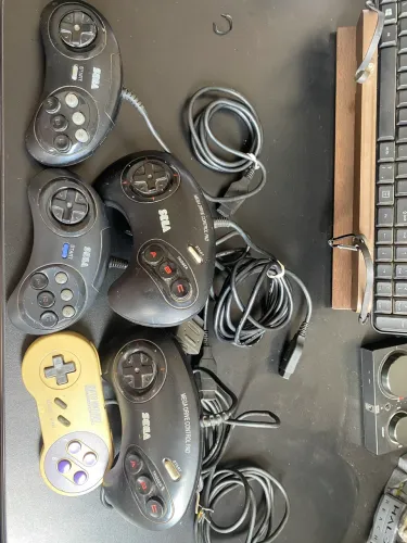 Lote controles originais funcionando snes mega drive playstation