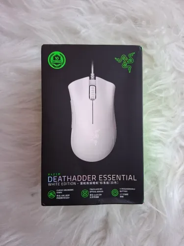 Mouse Razer Deathadder Essencial Branco - Novo, Lacrado e Original.